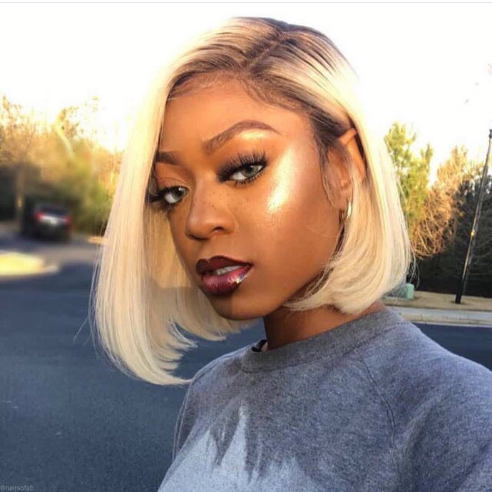 YW - 12 Inches Bob Cut Wig, 100% Raw Virgin Brazilian Hair