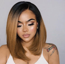 Load image into Gallery viewer, YW - 14 Inches Mid Bob Wig, 100% Raw Virgin Peruvian Hair