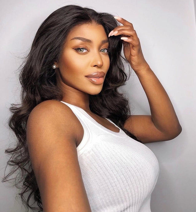 YW - 24 Inch  Bouncy Curl wig, 100% Raw Virgin Brazilian Hair