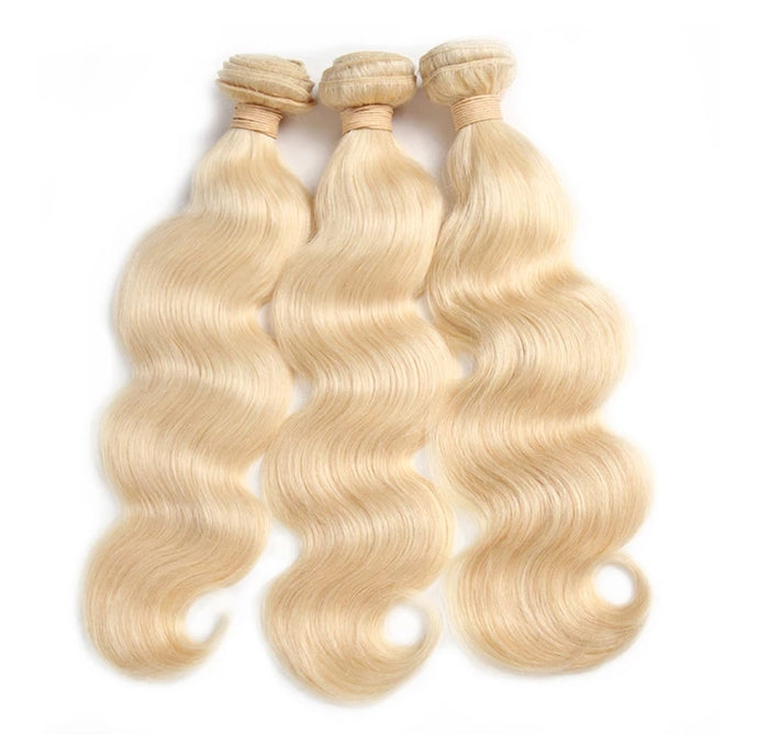 YW- Blonde Peruvian Body Wave Virgin Hair,  100% Human Hair Weave( cost per bundle)